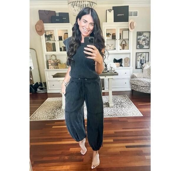 Free people Movement Womens Black One piece Oversized Throw and Go Onesie Small - Picture 7 of 13